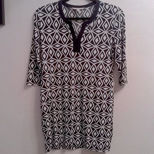 Banana Republic XS Navy and White Career Dress